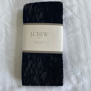 J.Crew Patterned Black Tights in Medium/Large